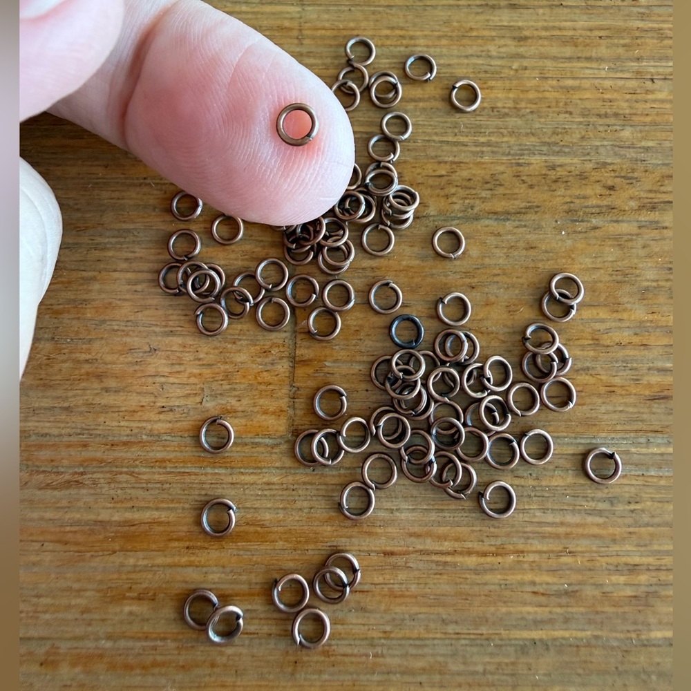 108 Jump Rings, 4mm Findings in Antique Copper Tone for Jewelry Craft Making